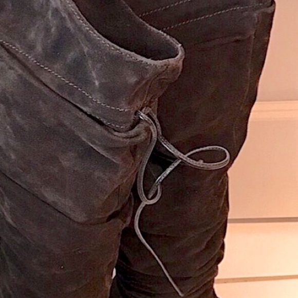 Enzo Angiolini Brown Suede Over The Knee Style Boots - Picture 4 of 6